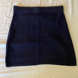 Navy Loft Knit Mini Skirt